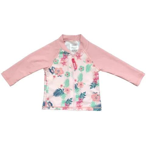 Banz Long Sleeve Rashy - Pink Pansy | The Nest Attachment Parenting Hub