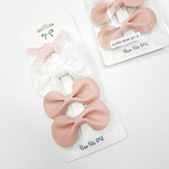 Bao Bei Claire Baby Hair Bow Ribbon Accessories 4 Piece Set | The Nest Attachment Parenting Hub
