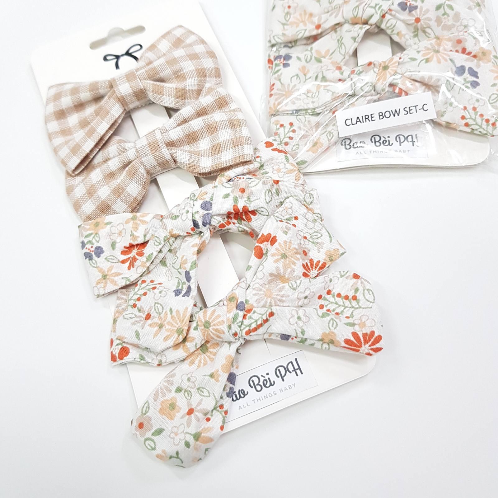 Bao Bei Claire Baby Hair Bow Ribbon Accessories 4 Piece Set | The Nest Attachment Parenting Hub