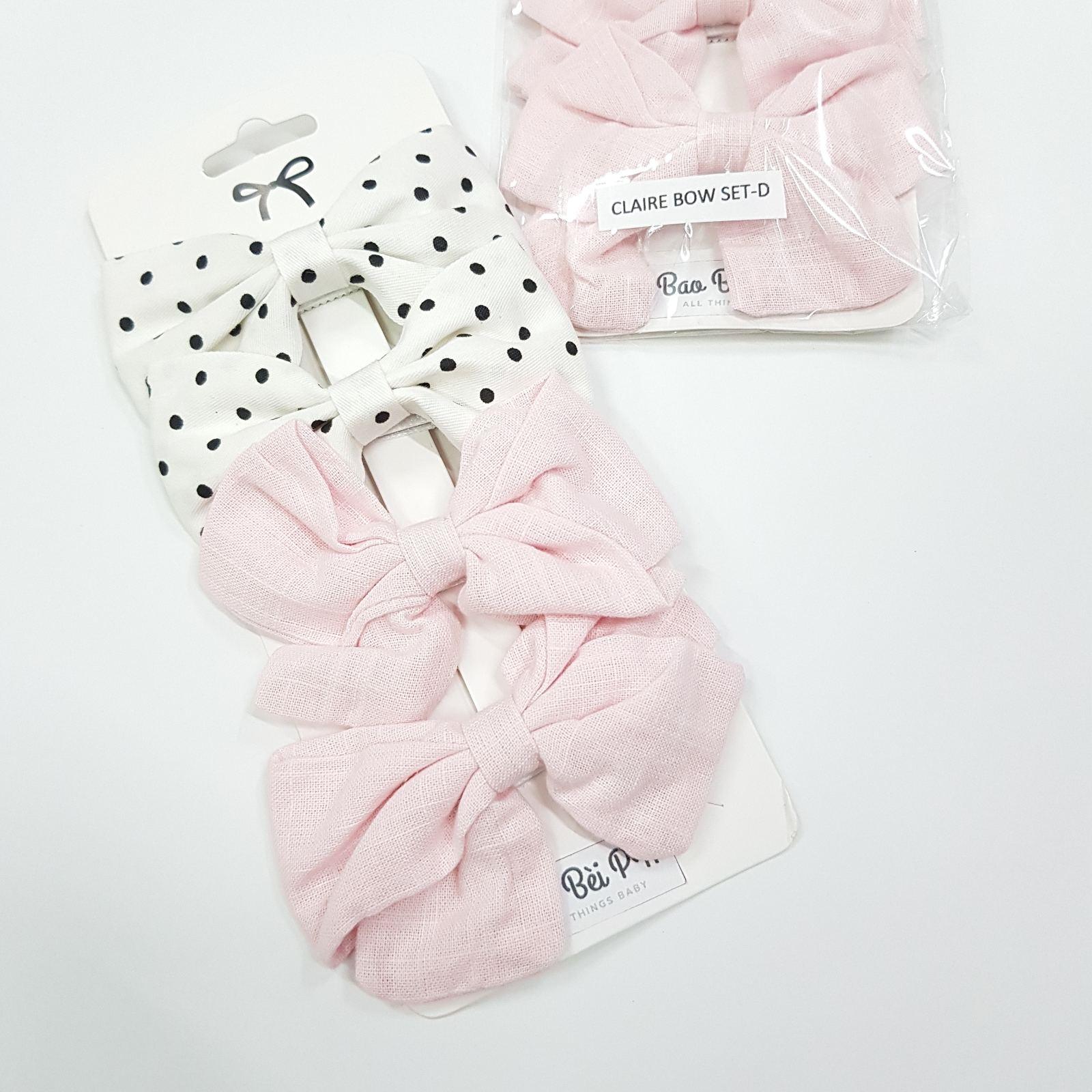 Bao Bei Claire Baby Hair Bow Ribbon Accessories 4 Piece Set | The Nest Attachment Parenting Hub