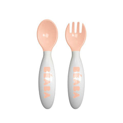 Beaba 2nd-Age Training Fork & Spoon Set with Case | The Nest Attachment Parenting Hub