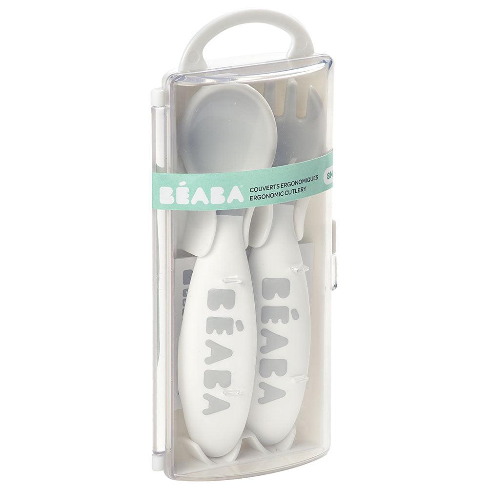 Beaba 2nd-Age Training Fork & Spoon Set with Case | The Nest Attachment Parenting Hub