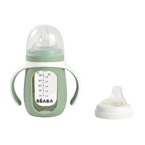 Beaba Glass Bottle with Silicone Protective Sleeve 210ml | The Nest Attachment Parenting Hub