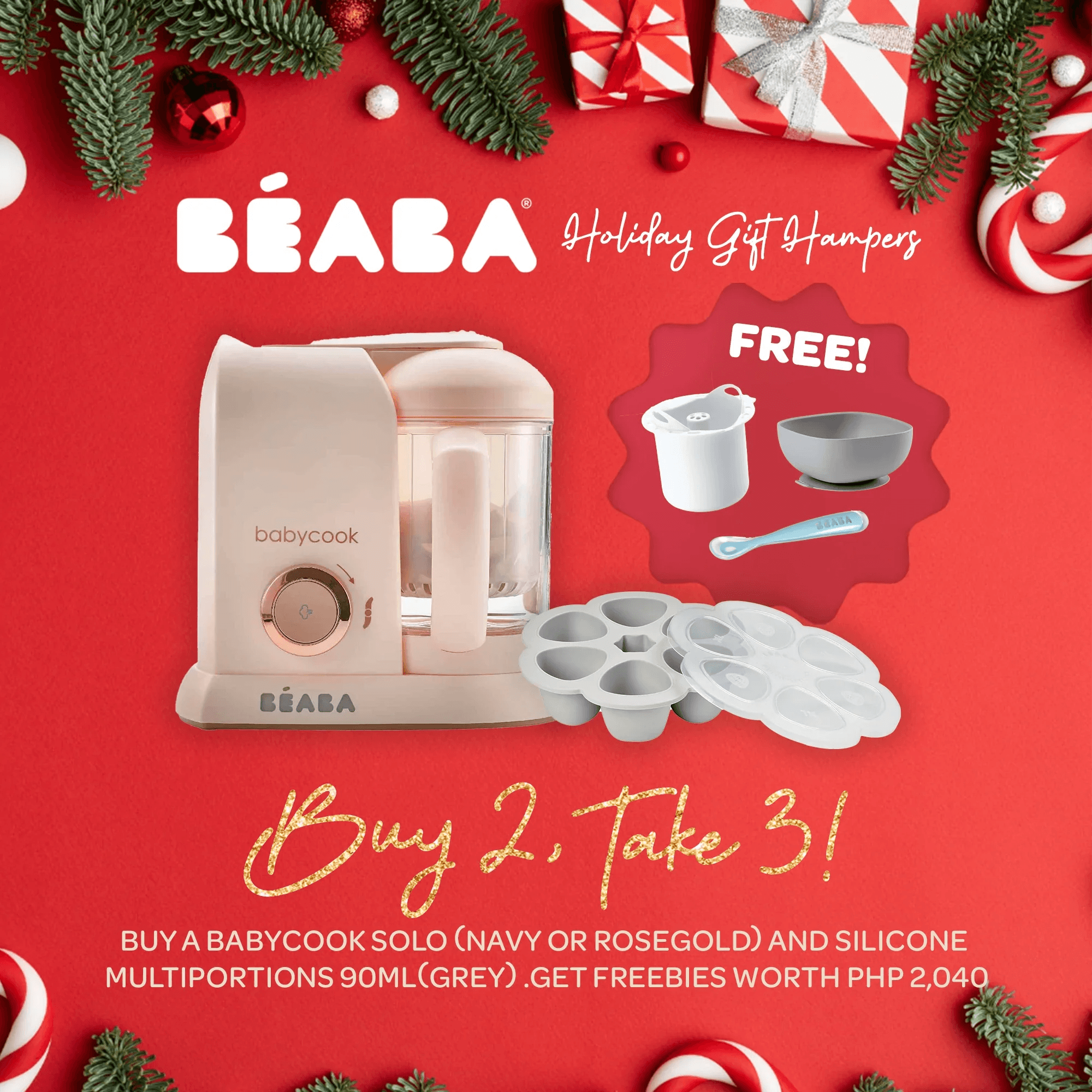 Beaba Holiday Gift Hamper: Babycook Solo + Silicone Multiportions 90ml | The Nest Attachment Parenting Hub