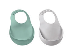 Beaba Set of 2 Silicone Bibs | The Nest Attachment Parenting Hub