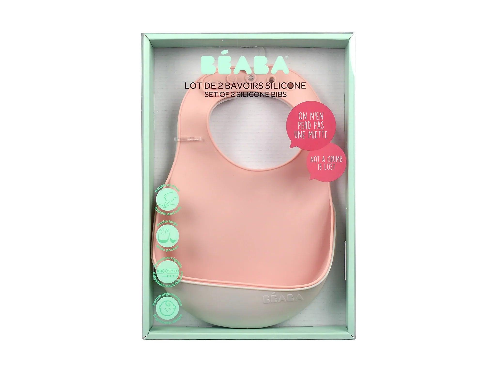 Beaba Set of 2 Silicone Bibs | The Nest Attachment Parenting Hub