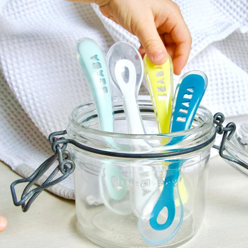 Beaba Set of 4 2nd-Age Silicone Spoon | The Nest Attachment Parenting Hub