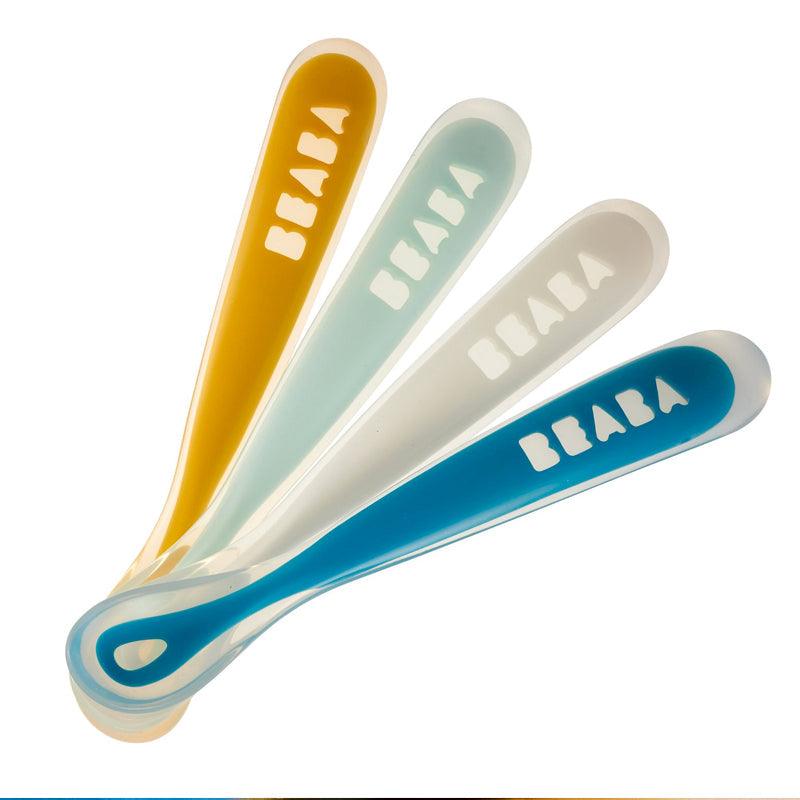 Beaba Set of 4 Ergonomic 1st-Age Silicone Spoon (4m+) | The Nest Attachment Parenting Hub