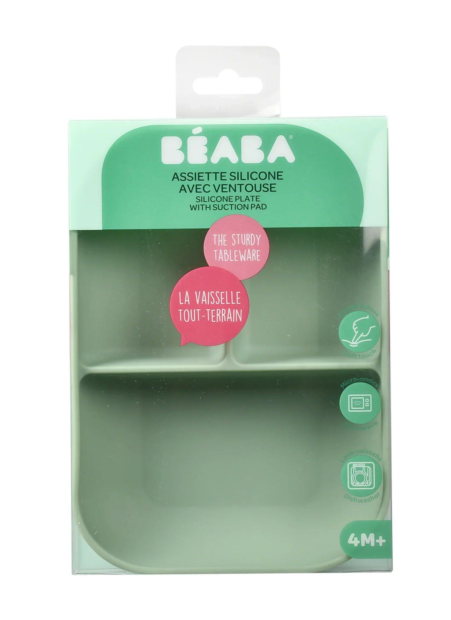 Beaba Silicone Suction Divided Plate | The Nest Attachment Parenting Hub