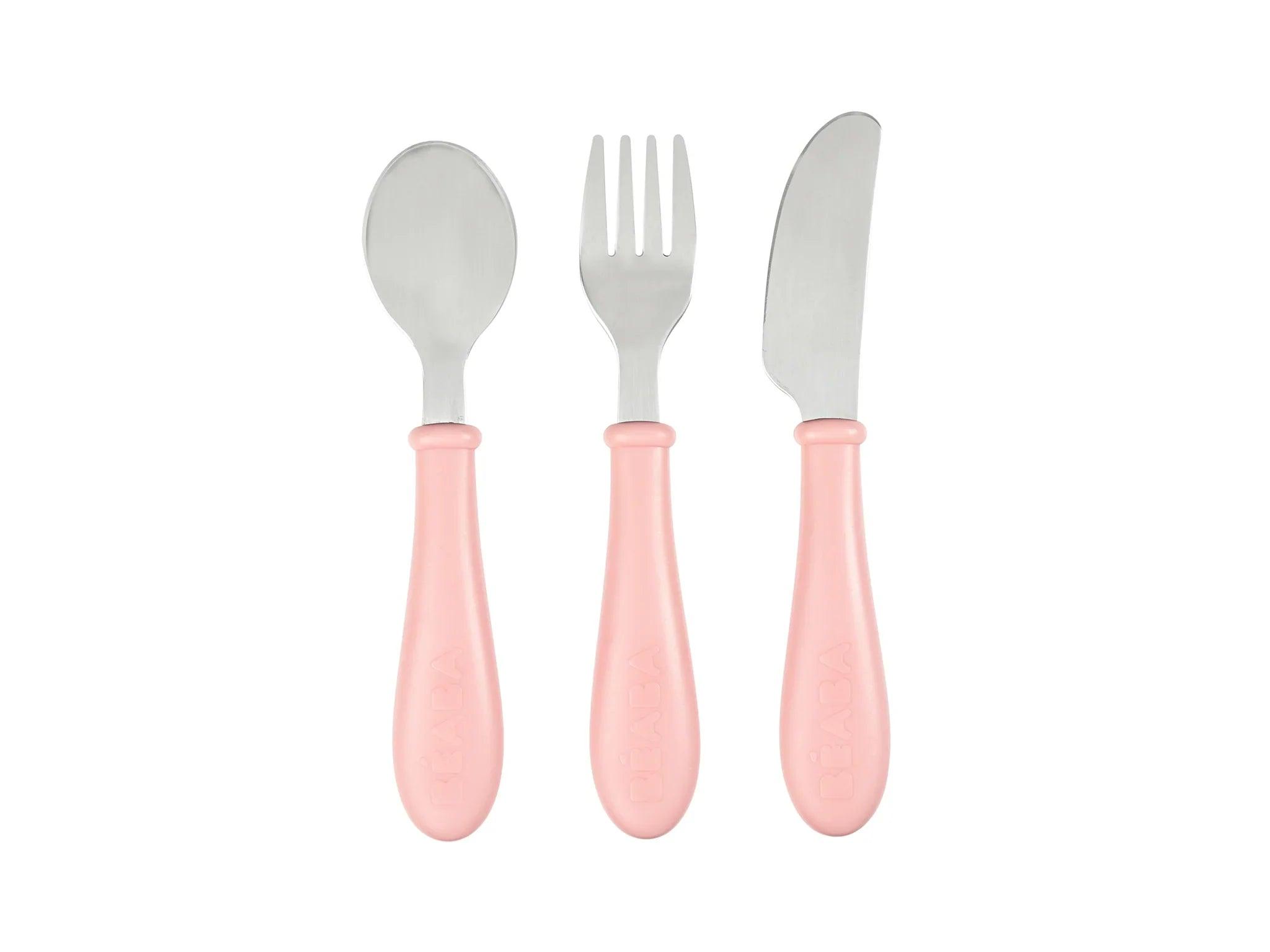 Beaba Stainless Steel Training Cutlery Knife/Fork/Spoon | The Nest Attachment Parenting Hub