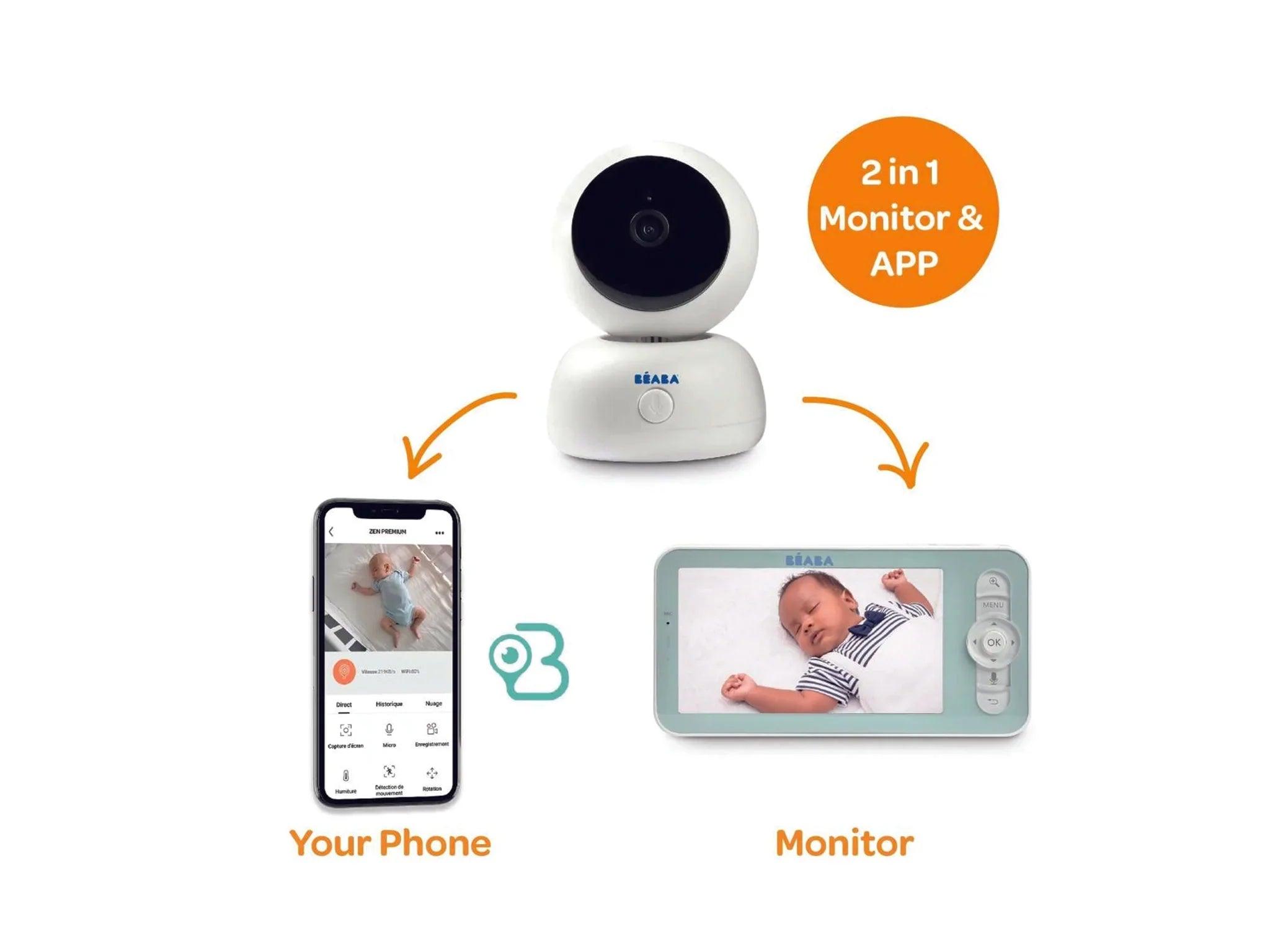 Beaba Zen Premium Smart Baby Video Monitor (BS Plug + USB) | The Nest Attachment Parenting Hub