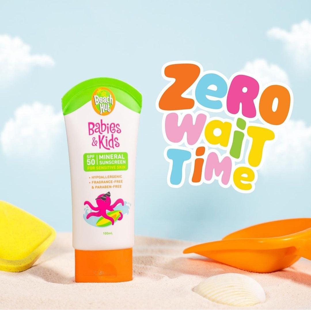 Beach Hut Babies & Kid SPF 50 Mineral Sunscreen 100ml | The Nest Attachment Parenting Hub