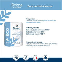 Biolane 2 in 1 Hair and Body Cleanser Eco-Pack (Gel Lavant) 500ml | The Nest Attachment Parenting Hub