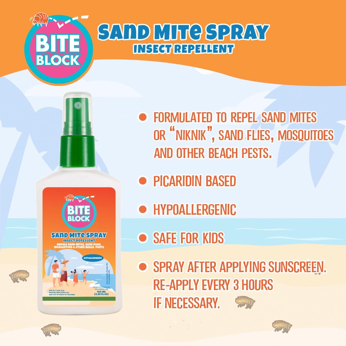 Bite Block Sand Mite Spray 100ml | The Nest Attachment Parenting Hub