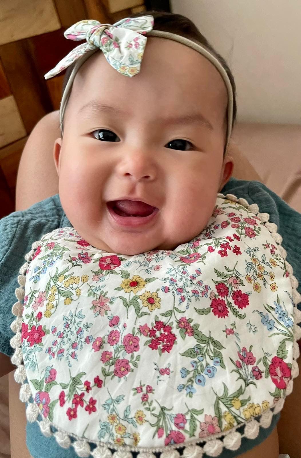 Blooming Wisdom Chic Bib & Bows Set - Fleur | The Nest Attachment Parenting Hub