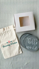Blooming Wisdom Hello World Monthly Milestone Acrylic Discs | The Nest Attachment Parenting Hub