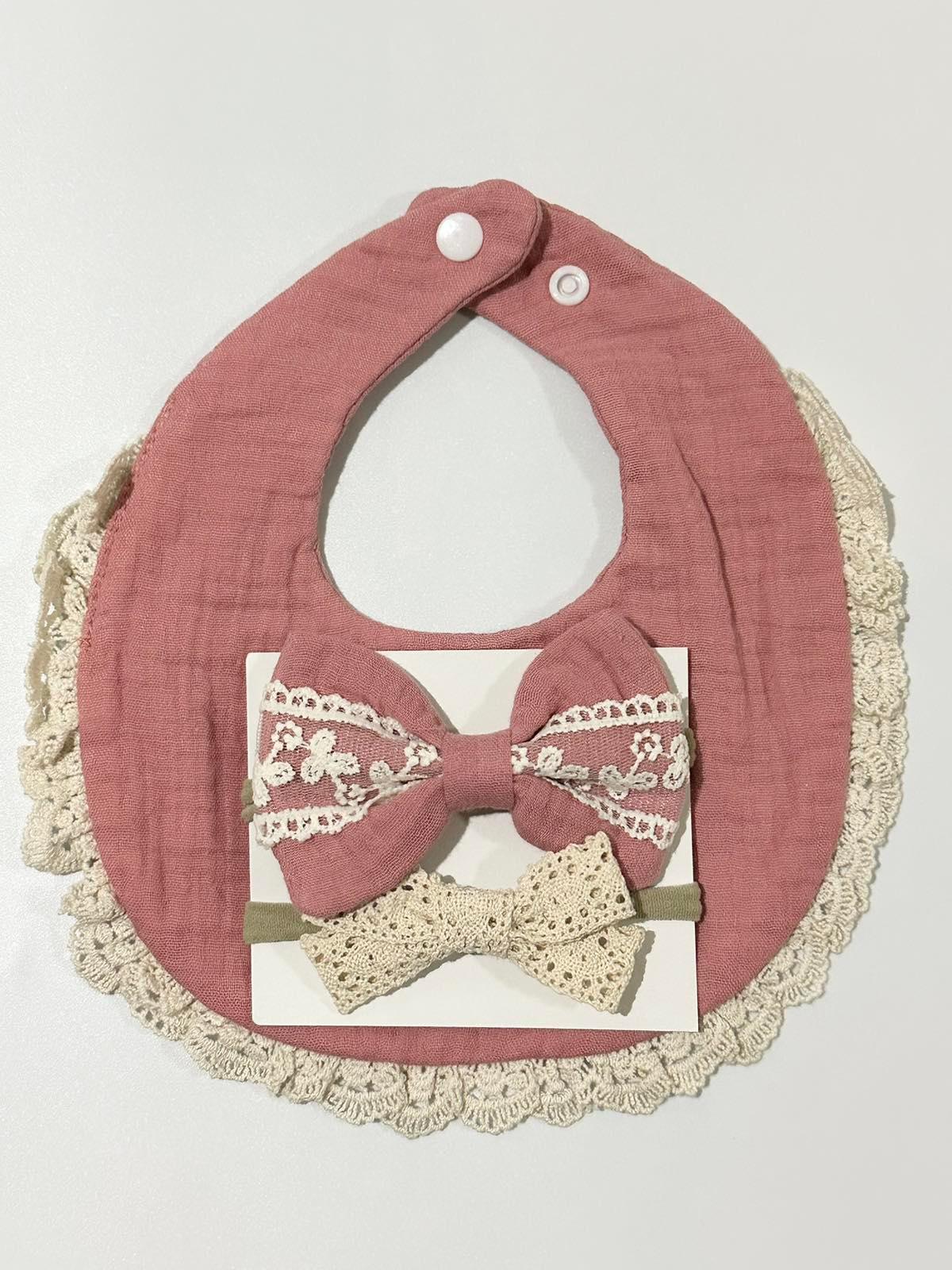 Blooming Wisdom Pretty Bib & Bows Set | The Nest Attachment Parenting Hub