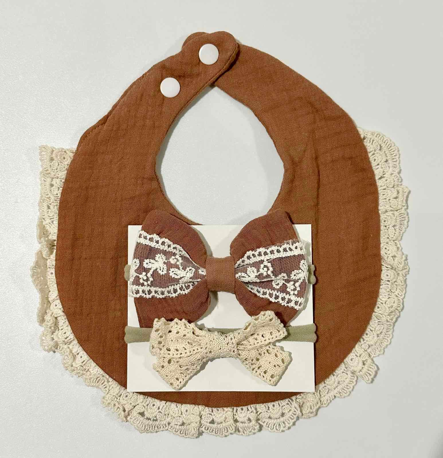 Blooming Wisdom Pretty Bib & Bows Set | The Nest Attachment Parenting Hub