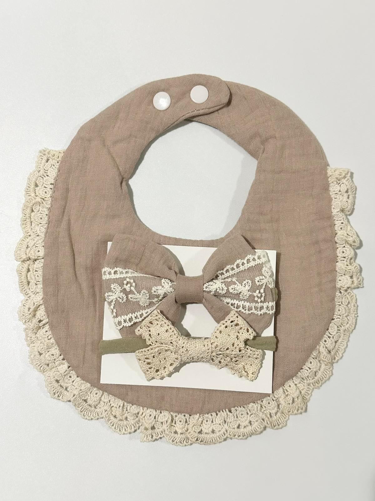 Blooming Wisdom Pretty Bib & Bows Set | The Nest Attachment Parenting Hub