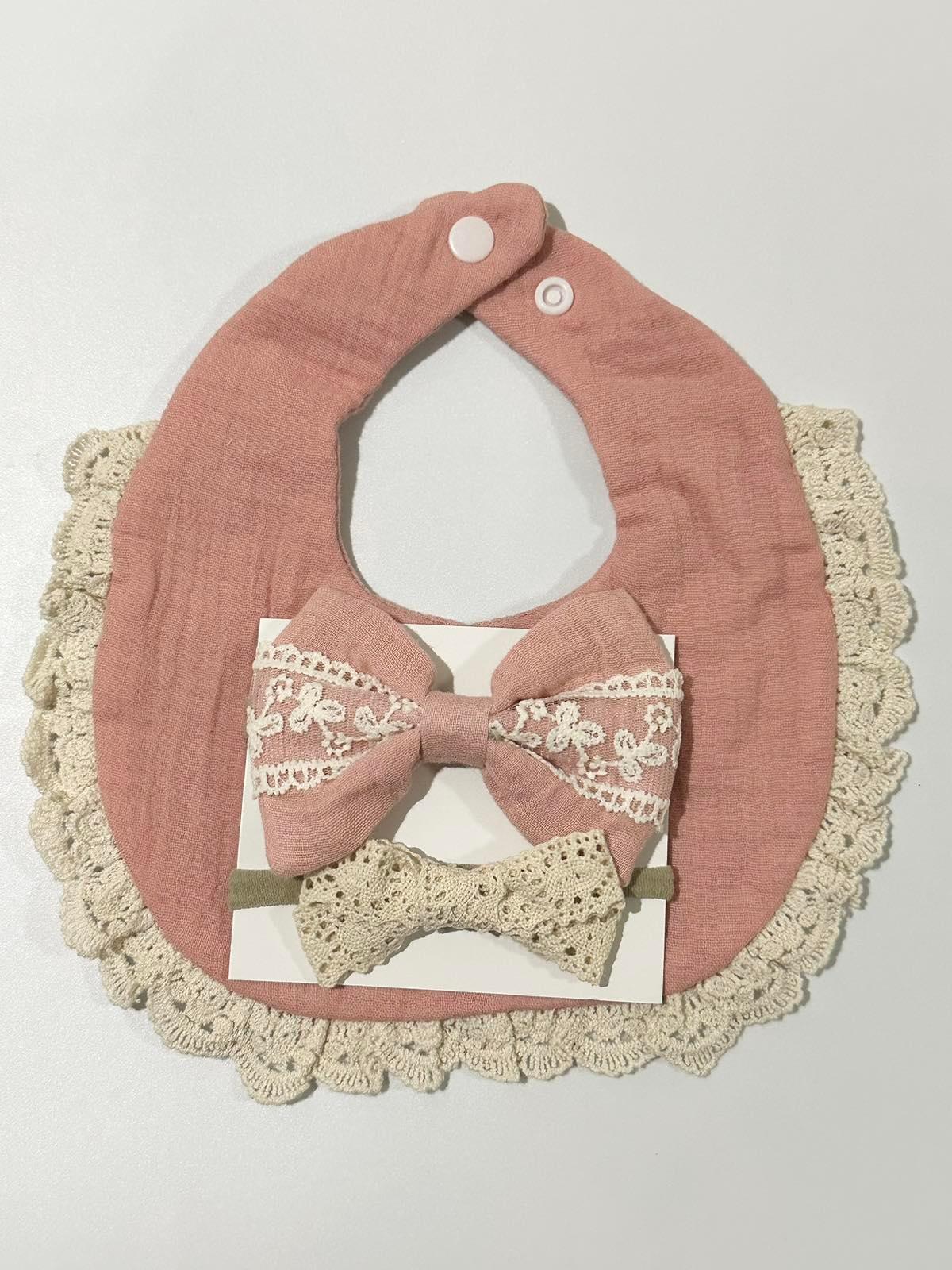 Blooming Wisdom Pretty Bib & Bows Set | The Nest Attachment Parenting Hub