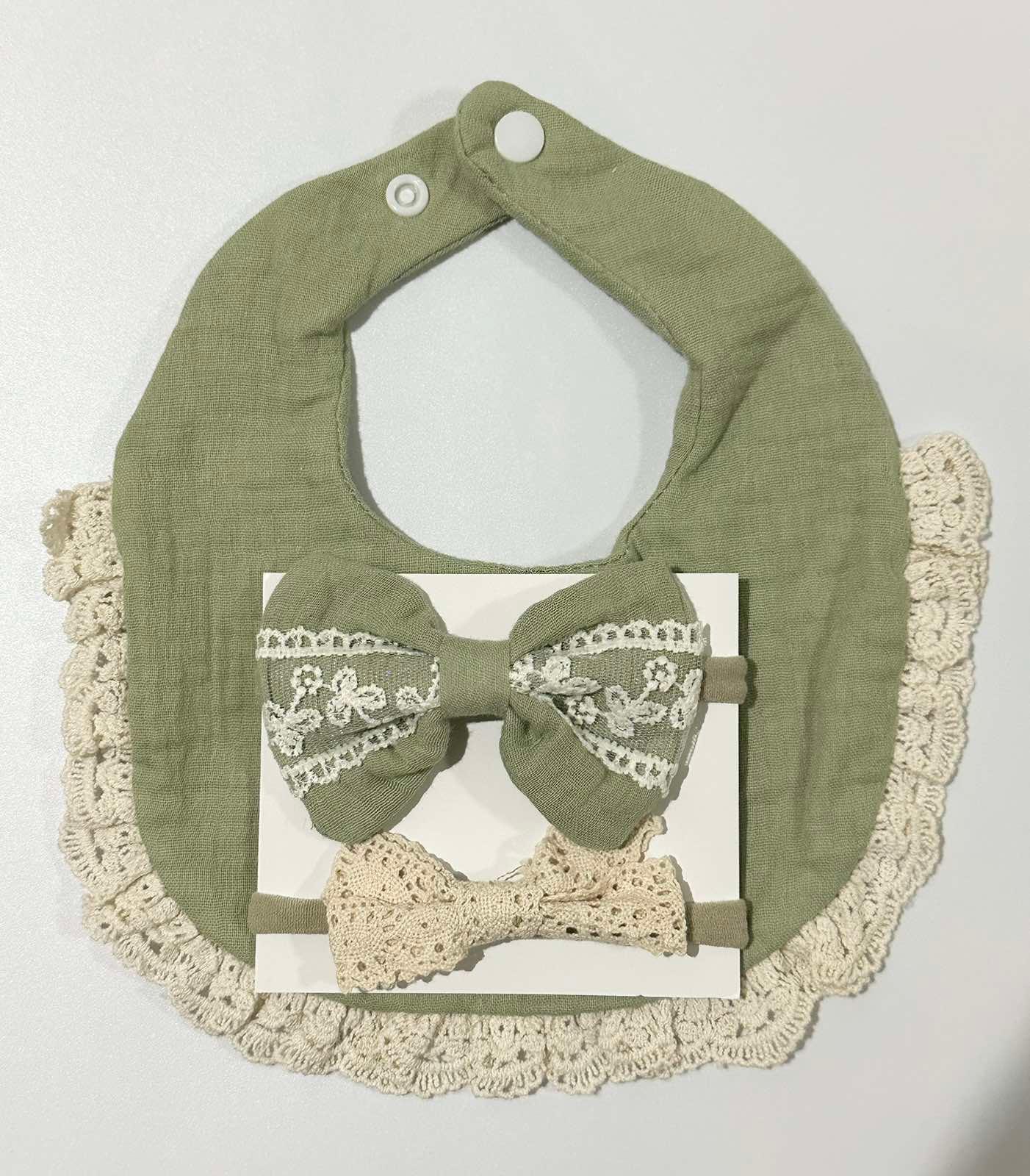 Blooming Wisdom Pretty Bib & Bows Set | The Nest Attachment Parenting Hub