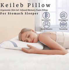 BNCo Ergonomic Slim Gel-infused Memory Foam Pillow (Keileb) | The Nest Attachment Parenting Hub