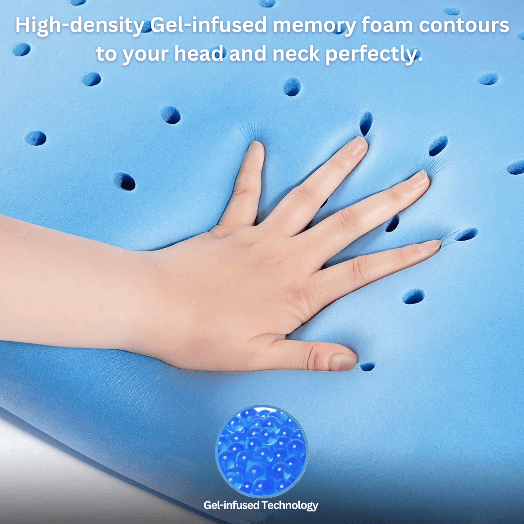 BNCo Ergonomic Ventilated Gel Infused Memory Foam Pillow | The Nest Attachment Parenting Hub