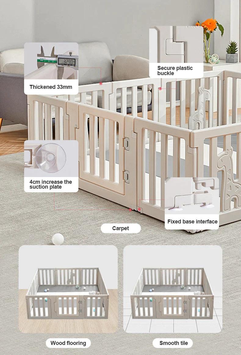 Bonjour Baby 12 Panel Playpen with Door | The Nest Attachment Parenting Hub