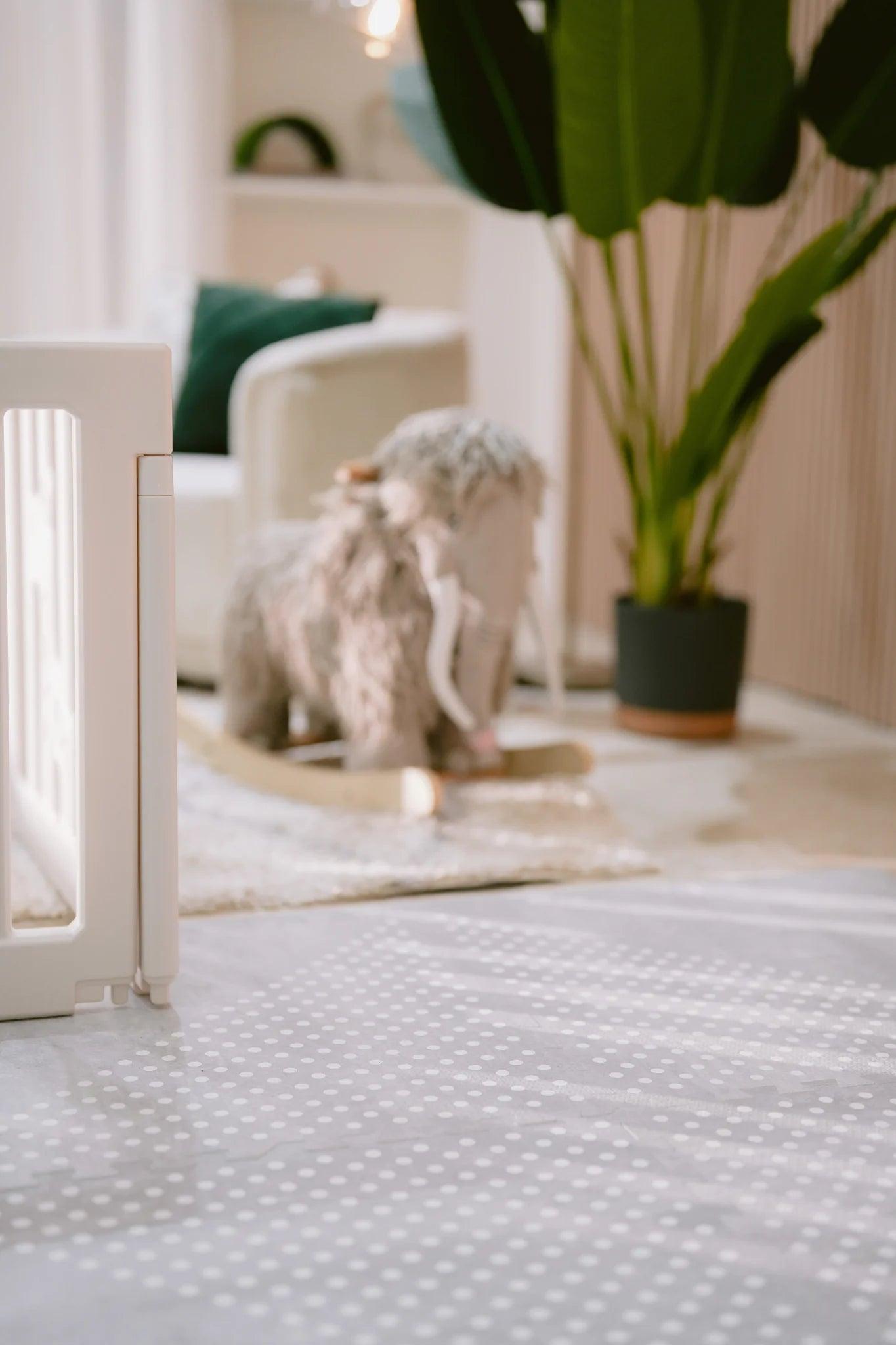 Bonjour Baby Extra Large Luxe Playmat Stone Wash Grey | The Nest Attachment Parenting Hub