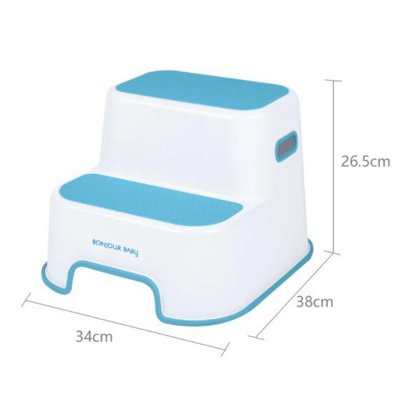 Bonjour Baby Non-Skid Step Stool Blue | The Nest Attachment Parenting Hub