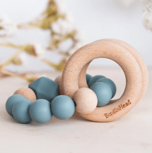 Booginhead Beaded Silicone & Wood Teething Rings | The Nest Attachment Parenting Hub