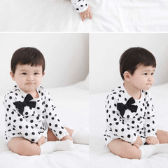 Borny Bodysuits Black & White Polka | The Nest Attachment Parenting Hub