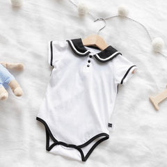 Borny Bodysuits Black & White Sailor | The Nest Attachment Parenting Hub