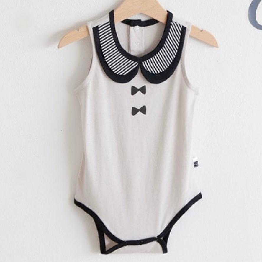 Borny Bodysuits Light Gray Tuxedo | The Nest Attachment Parenting Hub