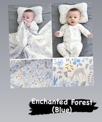 Borny Large Blanket Enchanted Forest Blue | The Nest Attachment Parenting Hub