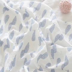 Borny Premium Gauze Blanket Blue Leaf | The Nest Attachment Parenting Hub