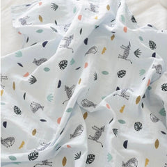 Borny Premium Gauze Blanket Jungle Blue | The Nest Attachment Parenting Hub