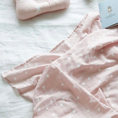 Borny Premium Gauze Blanket Pink Dots | The Nest Attachment Parenting Hub