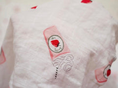 Borny Premium Gauze Blanket Strawberry Frappuccino | The Nest Attachment Parenting Hub