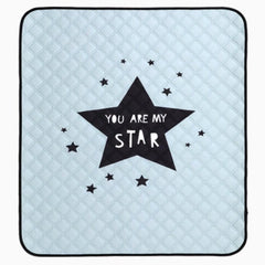 Borny Quilted Waterproof Mats You Are My Star Blue | The Nest Attachment Parenting Hub