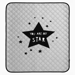 Borny Quilted Waterproof Mats You Are My Star Gray | The Nest Attachment Parenting Hub