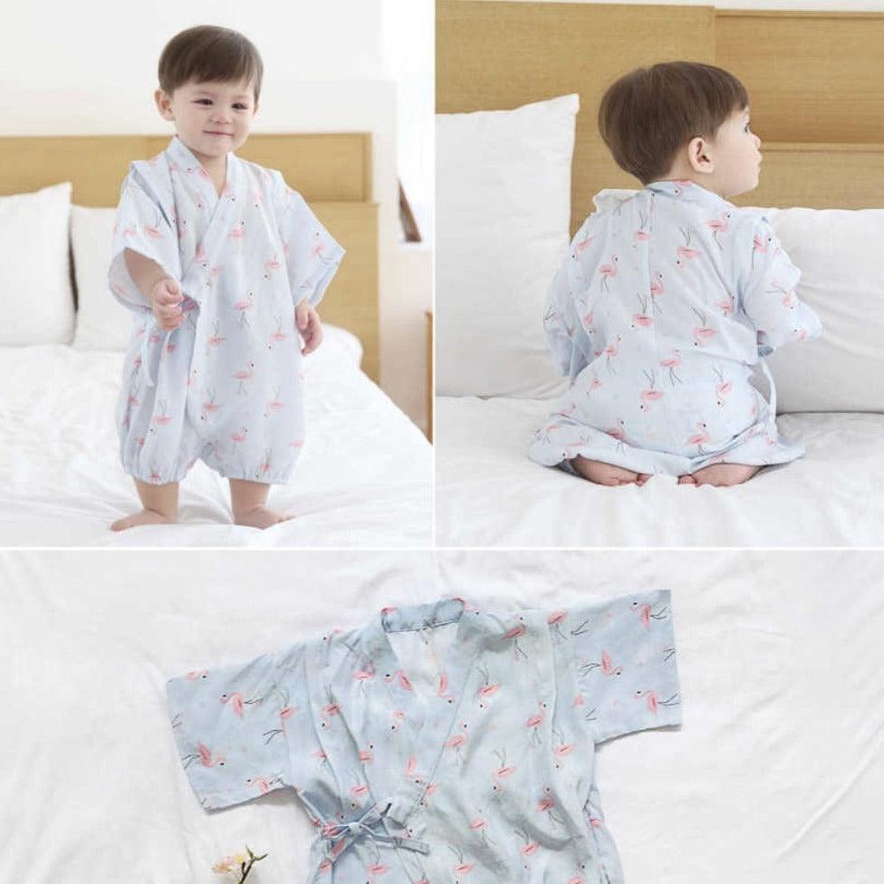 Borny Tie-Side Onesie Flamingo | The Nest Attachment Parenting Hub