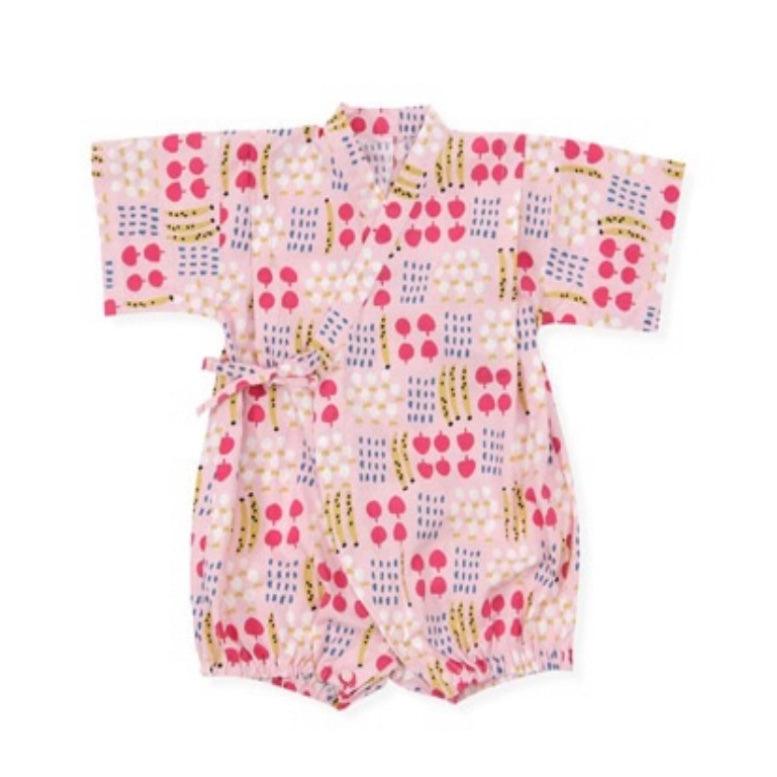 Borny Tie-Side Onesie Merry Pink | The Nest Attachment Parenting Hub