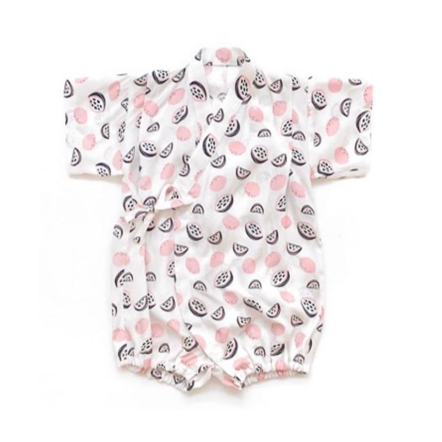 Borny Tie-Side Onesie Pink Watermelon | The Nest Attachment Parenting Hub