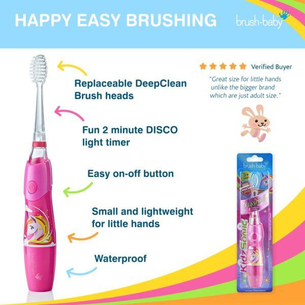 Brush-Baby KidzSonic Electric Toothbrush 3y+ | The Nest Attachment Parenting Hub