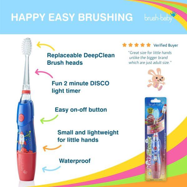 Brush-Baby KidzSonic Electric Toothbrush 3y+ | The Nest Attachment Parenting Hub