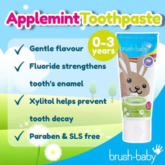 Brush-Baby Baby & Toddler Toothpaste with Xylitol 12ml (0m to 3y) | The Nest Attachment Parenting Hub
