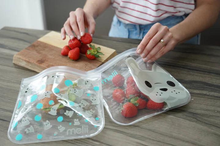Melii EVA Reusable Snack Bags 4s | The Nest Attachment Parenting Hub