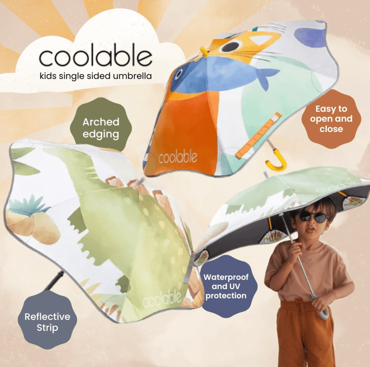 Coolable Kids Double Sided Umbrella | The Nest Attachment Parenting Hub