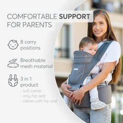 Kikkaboo Carrier Chloe Mesh Baby Carrier 3in1